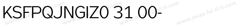 KSFPQJNGIZ0 31 00字体转换